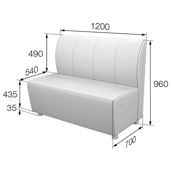 Модуль 2-местный Беллис BEL2 экокожа ecotex 3020