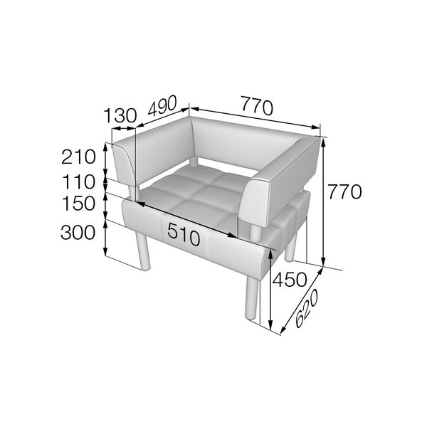 Кресло Бизнес Bu1-2 экокожа ecotex 3029