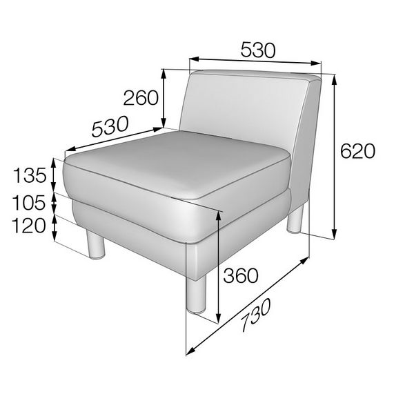 Модуль одноместный Эволюшн EVO1 экокожа ecotex 3002