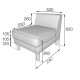 Модуль одноместный Эволюшн EVO1 экокожа ecotex 3002