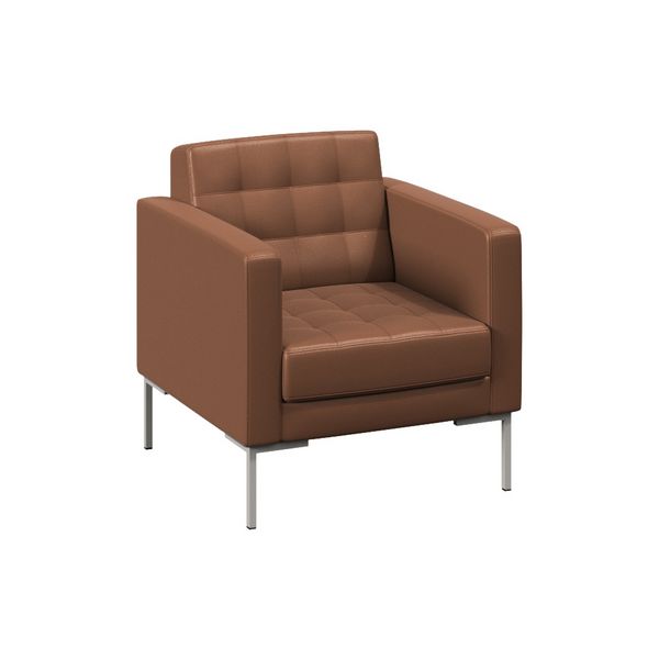 Мягкое кресло Forest FR-DP-01 бежевая экокожа, серый каркас