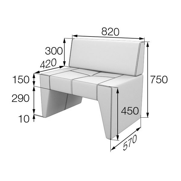 Модуль 1-местный Кит Kit1 экокожа ecotex 3002