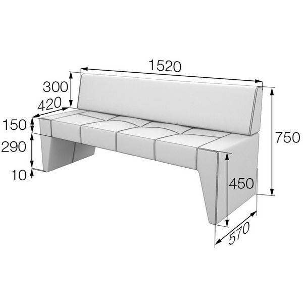 Модуль 3-местный Кит Kit3 экокожа ecotex 3002