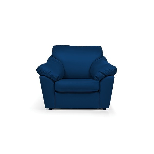 Кресло Лагуна синяя экокожа