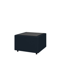 Стол квадратный, стекло Матрикс MT-2 экокожа ecotex 3019