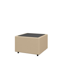 Стол квадратный, стекло Матрикс MT-2 экокожа ecotex 3028