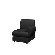 Модуль одноместный, левый Матрикс M1L-1 экокожа domus black