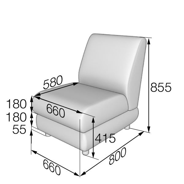 Модуль одноместный Матрикс M1 экокожа ecotex 3001