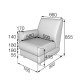 Модуль одноместный, правый Матрикс M1R-1 экокожа ecotex 3019