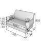 Диван двухместный Матрикс M2-2 экокожа ecotex 3029