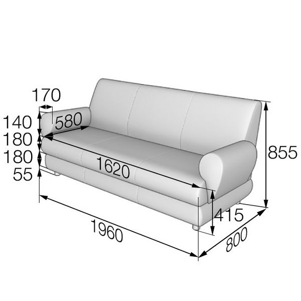 Диван трехместный Матрикс M3-2 экокожа ecotex 3025