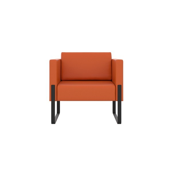 Кресло Тренд оранжевая экокожа