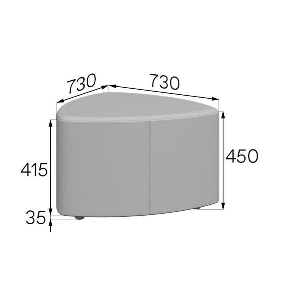 Пуф треугольный Юнит U-p3 экокожа oregon 15