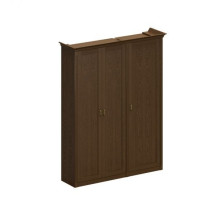 Шкаф высокий комбинированный, для одежды узкий + для документов с закрытыми дверями Perseo ПС 343 ДМ дуб мелвилл