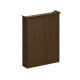 Шкаф высокий комбинированный, для одежды узкий + для документов с закрытыми дверями Perseo ПС 343 ДМ дуб мелвилл