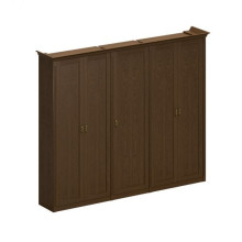 Шкаф высокий комбинированный, 2 для документов + узкий для одежды Perseo ПС 345 ДМ дуб мелвилл
