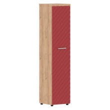 Шкаф колонка, правый, с глухой дверью и топом Torr Lux TLHC 42.1 R дуб бофорд, красный