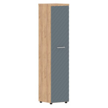 Шкаф колонка, правый, с глухой дверью и топом Torr Lux TLHC 42.1 R дуб бофорд, серо-голубой