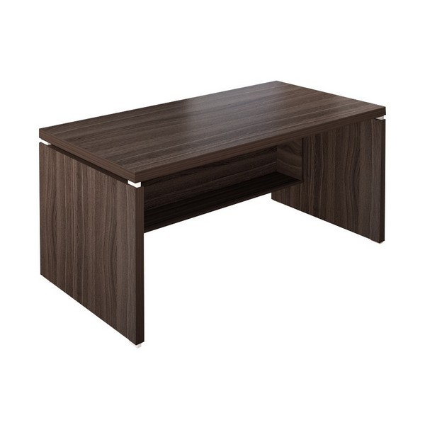 Стол руководителя Вектор КВ3 честерфилд темный