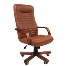Кресло руководителя Chairman 480 WD коричневая экокожа