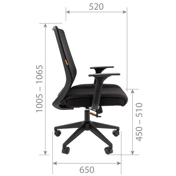 Кресло руководителя Chairman 555 LT черная ткань, сетка