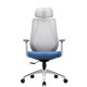 Кресло руководителя Chairman 580 голубая ткань, белая сетка