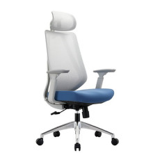 Кресло руководителя Chairman 580 голубая ткань, белая сетка