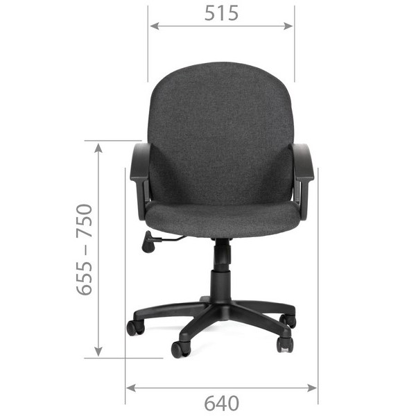 Офисное кресло Chairman 681 серая ткань