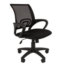 Офисное кресло Chairman 696 BLACK черная сетка, ткань черная