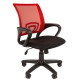 Офисное кресло Chairman 696 BLACK красная сетка, ткань черная