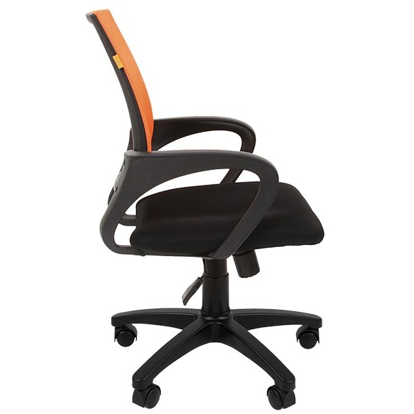 Офисное кресло Chairman 696 BLACK оранжевая сетка, ткань черная