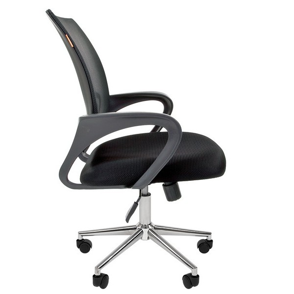 Офисное кресло Chairman 696 CHROME черная сетка, ткань черная