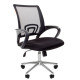 Офисное кресло Chairman 696 CHROME черная сетка, ткань черная