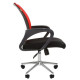 Офисное кресло Chairman 696 CHROME красная сетка, ткань черная