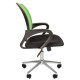 Офисное кресло Chairman 696 CHROME зеленая сетка, ткань черная