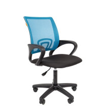 Офисное кресло Chairman 696 LT голубая сетка, ткань черная