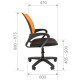 Офисное кресло Chairman 696 LT оранжевая сетка, ткань черная