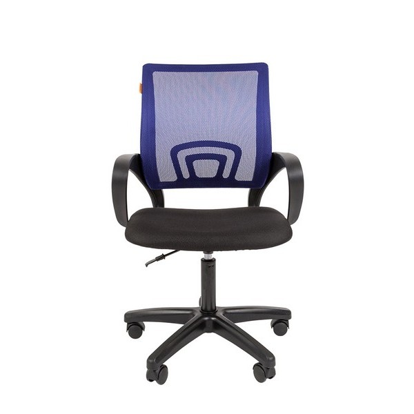Офисное кресло Chairman 696 LT синяя сетка, ткань черная