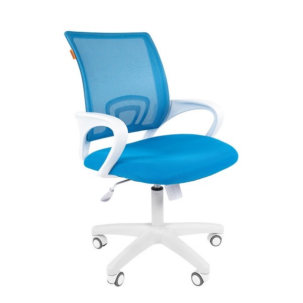 Офисное кресло Chairman 696 WHITE голубая ткань, сетка