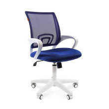 Офисное кресло Chairman 696 WHITE синяя ткань, сетка