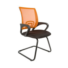 Конференц-кресло Chairman 696V оранжевая сетка, черная ткань