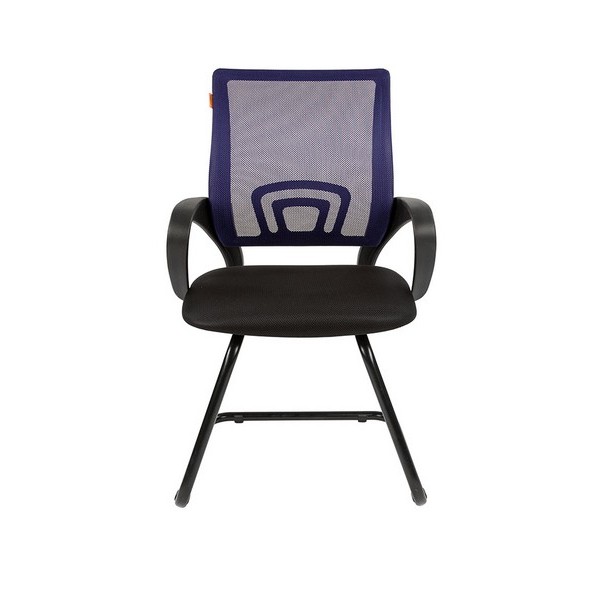 Конференц-кресло Chairman 696V синяя сетка, черная ткань
