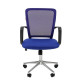 Офисное кресло Chairman 698 CHROME синяя ткань, сетка