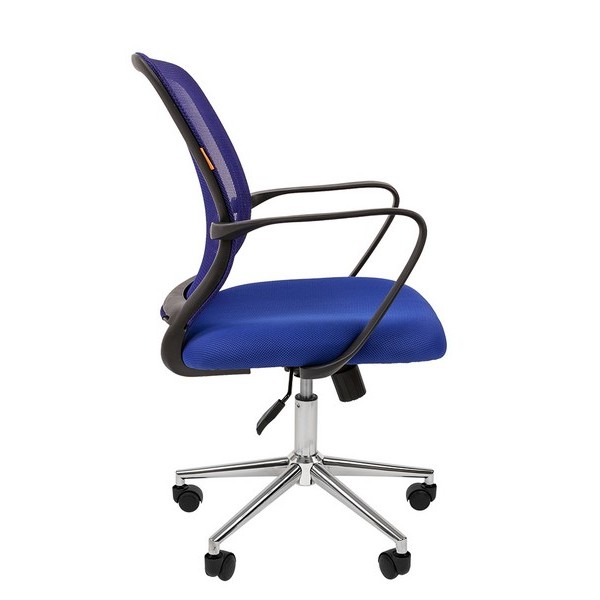 Офисное кресло Chairman 698 CHROME синяя ткань, сетка