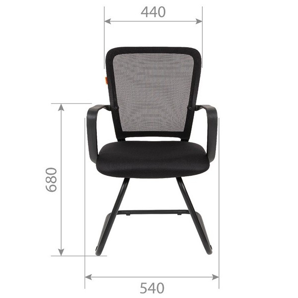Конференц-кресло Chairman 698V черная сетка, ткань