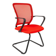 Конференц-кресло Chairman 698V красная сетка, ткань