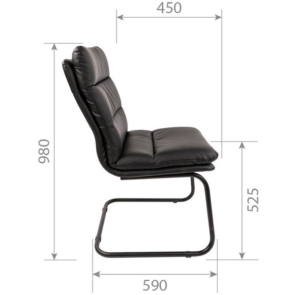 Конференц-кресло Chairman 919V черная экокожа