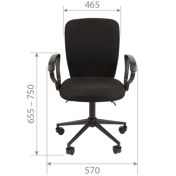 Офисное кресло Chairman 9801 BLACK черная ткань