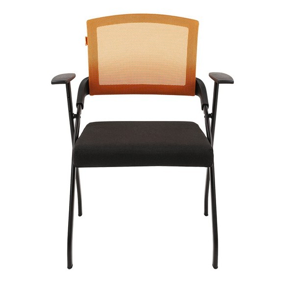 Конференц-кресло Chairman Nexx оранжевая сетка, черная ткань