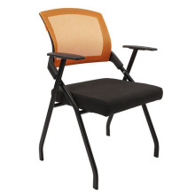 Конференц-кресло Chairman Nexx оранжевая сетка, черная ткань